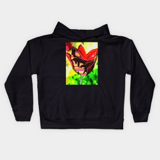 Red Fetival Flower Kids Hoodie